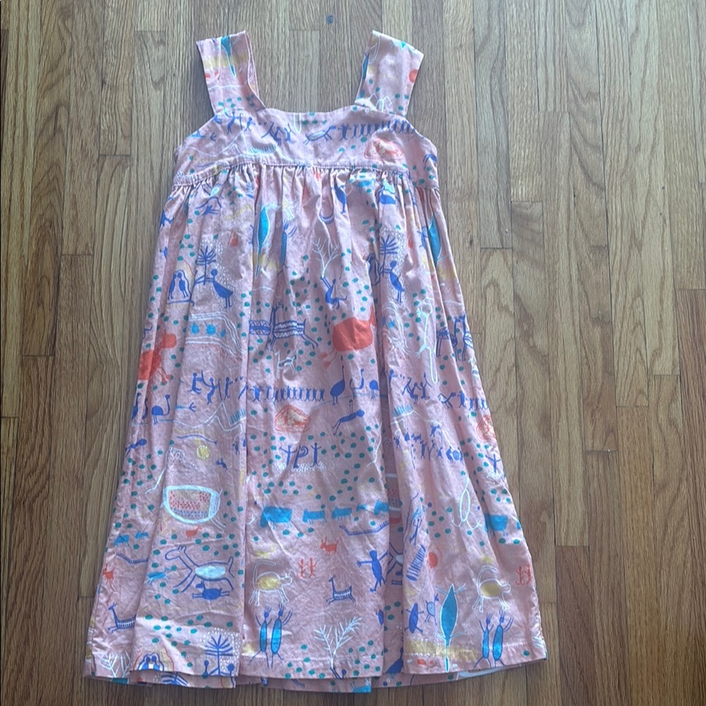 Colorful Sleeveless Dress with Graphic Print